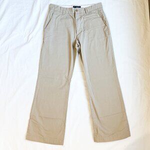 Banana Republic Mens Beige Cotton Chino Khaki Pants Size 32/30 Machine Washable